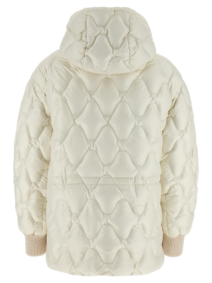 Fabiana Filippi Hooded Down Jacket Puffer Jackets - Bianco | 530afd9440766e38e0d8b6b0bae7dbe5290404a0