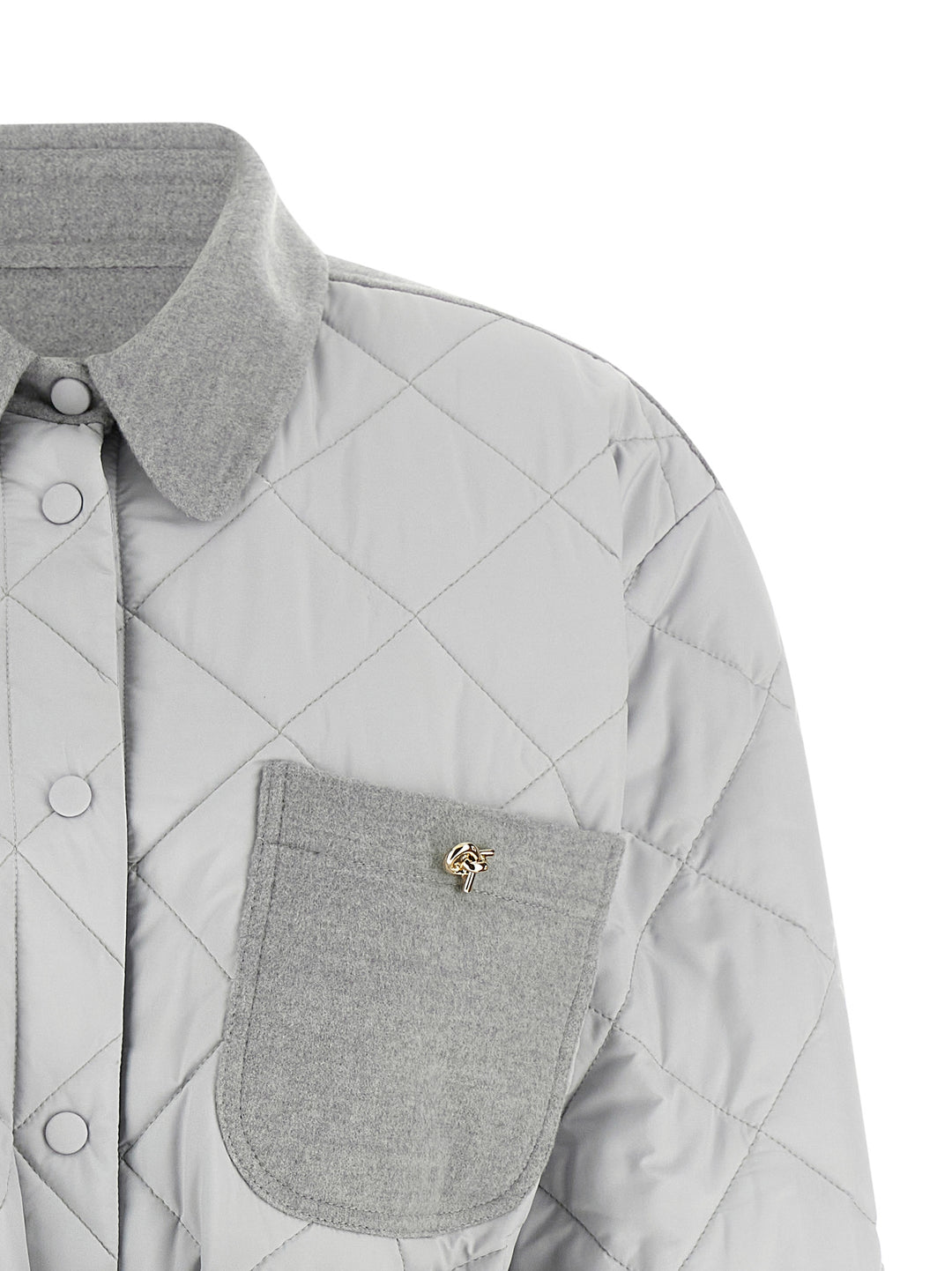 Fabiana Filippi Hybrid Overshirt Puffer Jackets - Grigio | cccad7c9b9f291d74746136f4a34bddbbb08ddf1