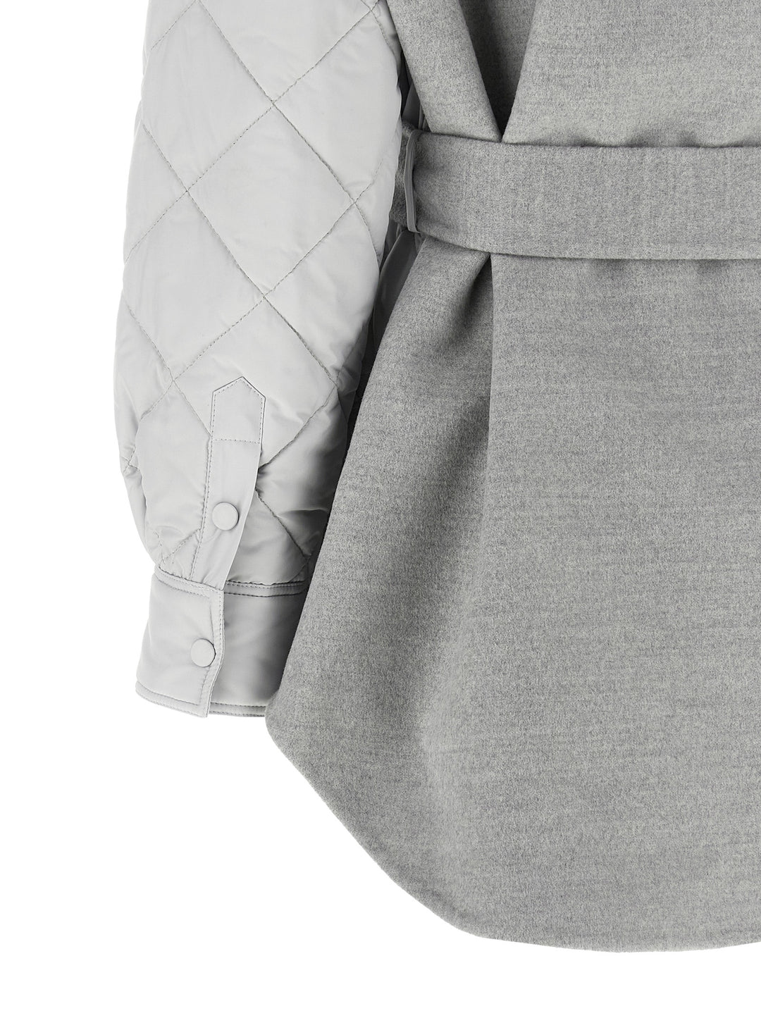 Fabiana Filippi Hybrid Overshirt Puffer Jackets - Grigio | 0c348a59e7809b7150e338df192636a8a295261e
