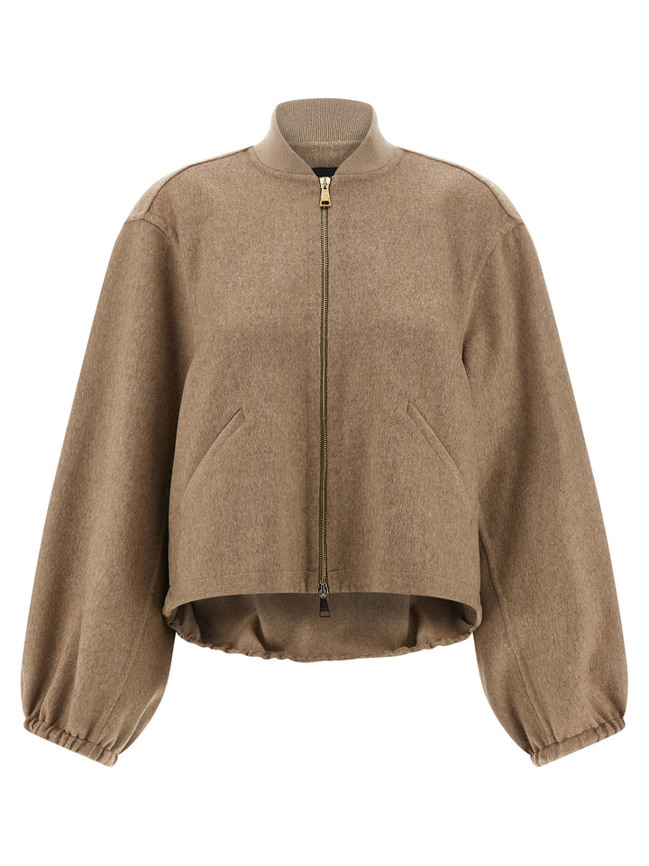 Fabiana Filippi Cashmere Bomber Jacket Puffer Jackets - Beige | b7c54c9d80156f8be15af1d9103d84ecdb07a2e5