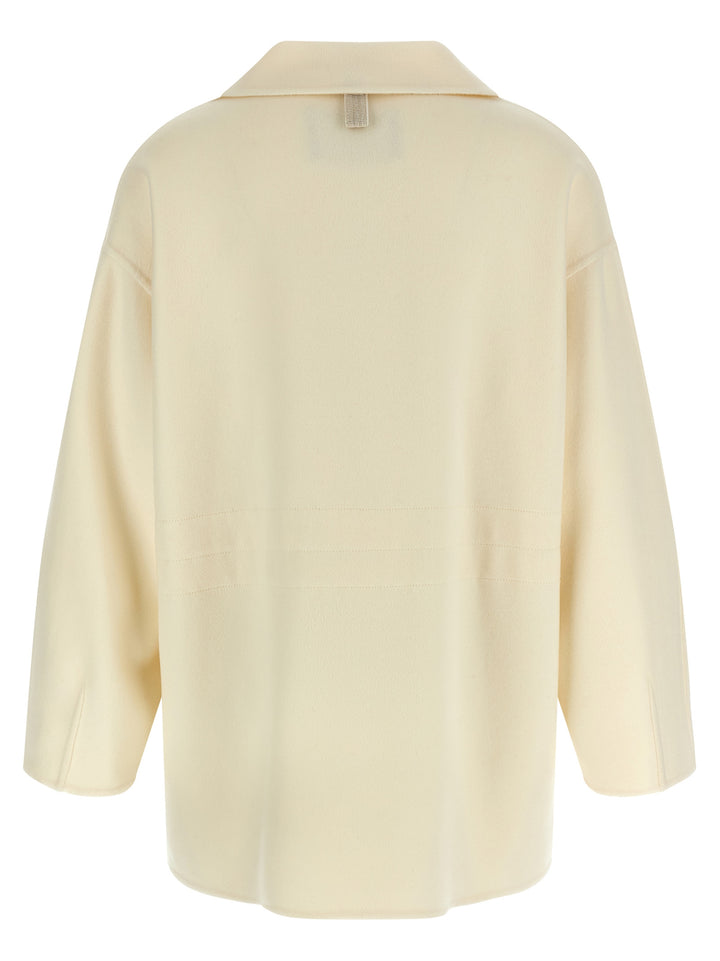 Fabiana Filippi Cashmere Coat Trench e Impermeabili - Bianco | 7e970b6fbdea6209a912d7a35f01f91d537395e9