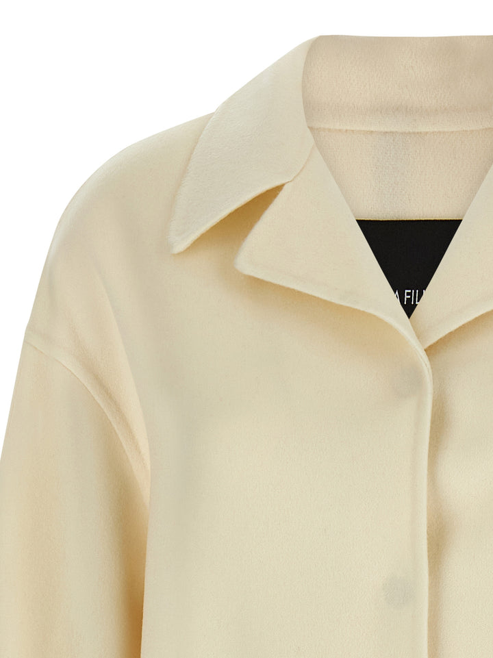 Fabiana Filippi Cashmere Coat Trench e Impermeabili - Bianco | 70a9303bbb2100a0c123bd973c3c5d6d0924f18c