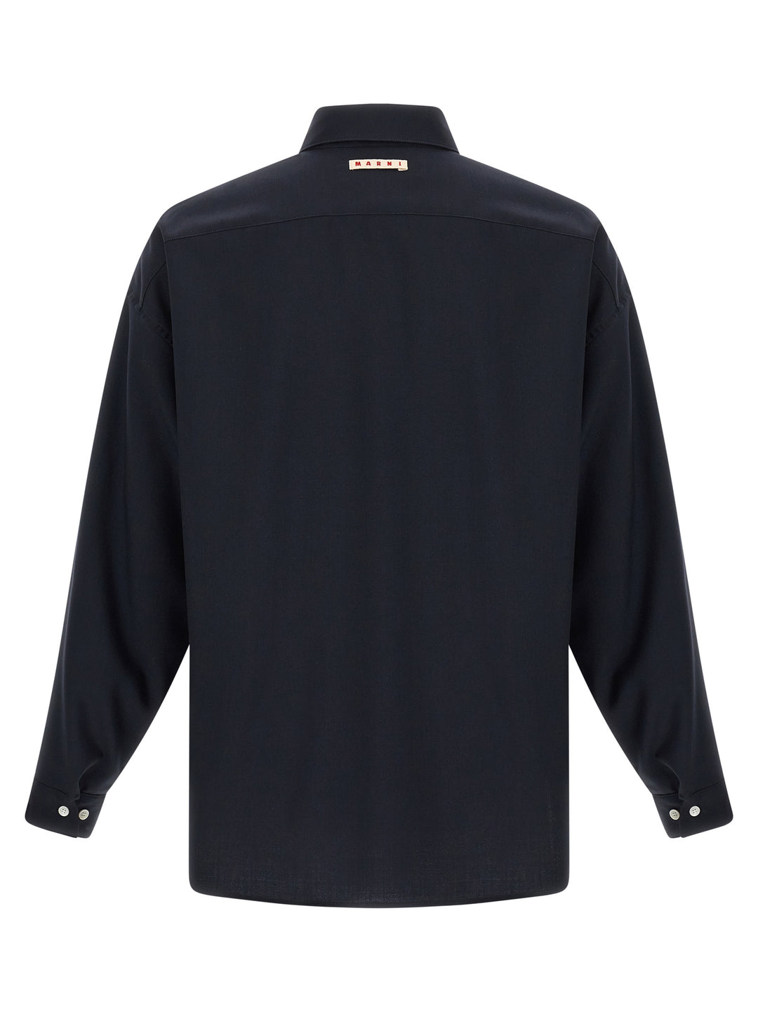 Marni Tropical Wool Camicie - Blu | 30ae5a699d510983dbba336fd3eb605f4b6f7efd