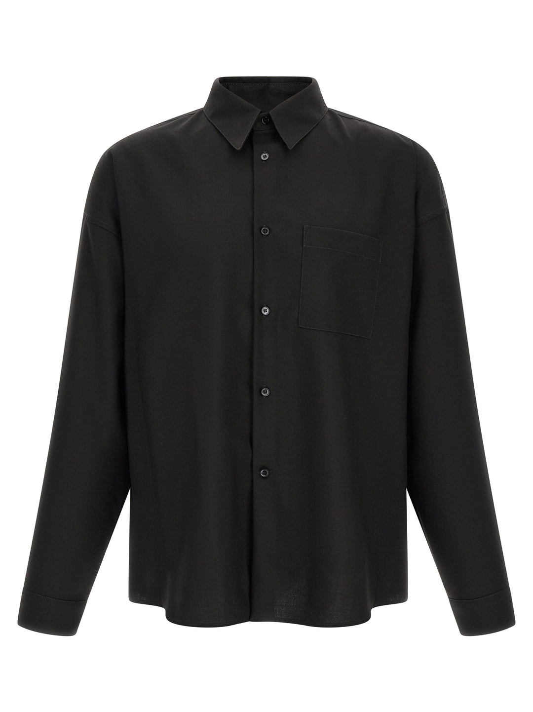 Marni Wool Shirt With Pocket Camicie - Nero | 0db582df8f66e543007df23685c5fc949b788aed