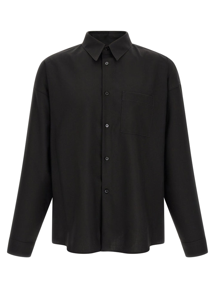 Marni Wool Shirt With Pocket Camicie - Nero | 0db582df8f66e543007df23685c5fc949b788aed