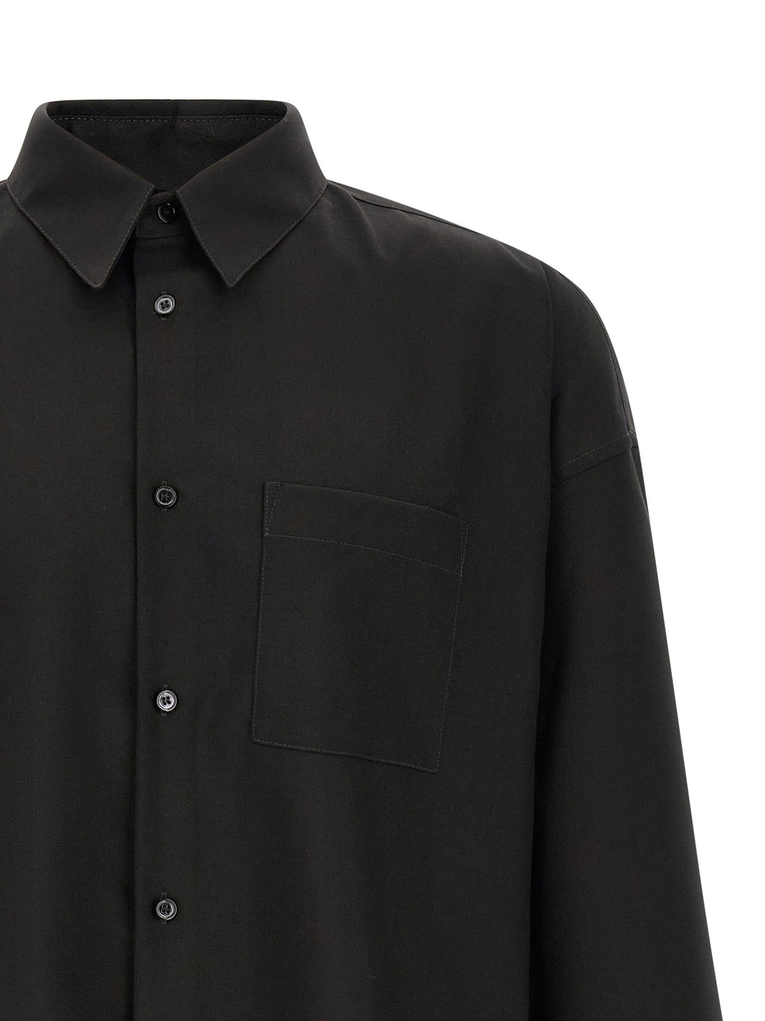 Marni Wool Shirt With Pocket Camicie - Nero | 078f7ac78fb29e3e44e21b1620f3dfb3e6dd09cf