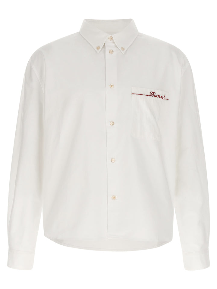 Marni Embroidery Shirt Camicie - Bianco | 5c184ef4507f62fe65c5ca885aac0fb63f7e00a4