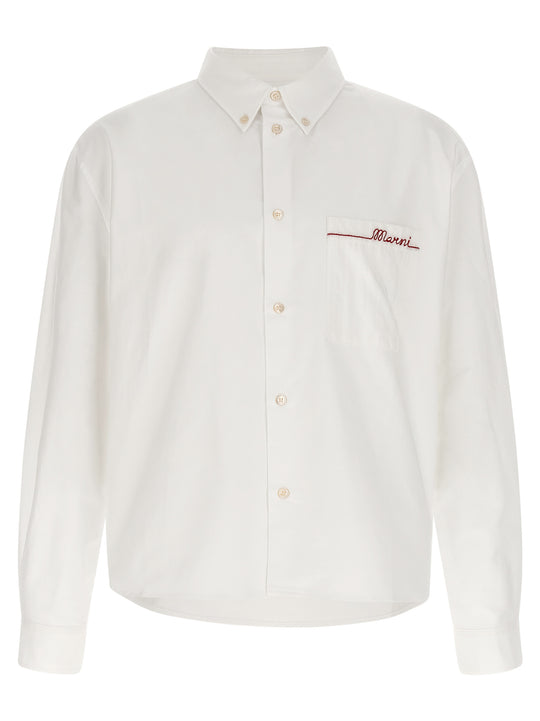 Embroidery Shirt Camicie Bianco