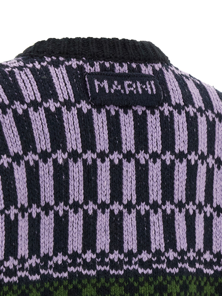 Marni Sweater With Geometric Pattern Maglioni - Multicolor | f9f40942ac07e731319b2ef812674119524187f1