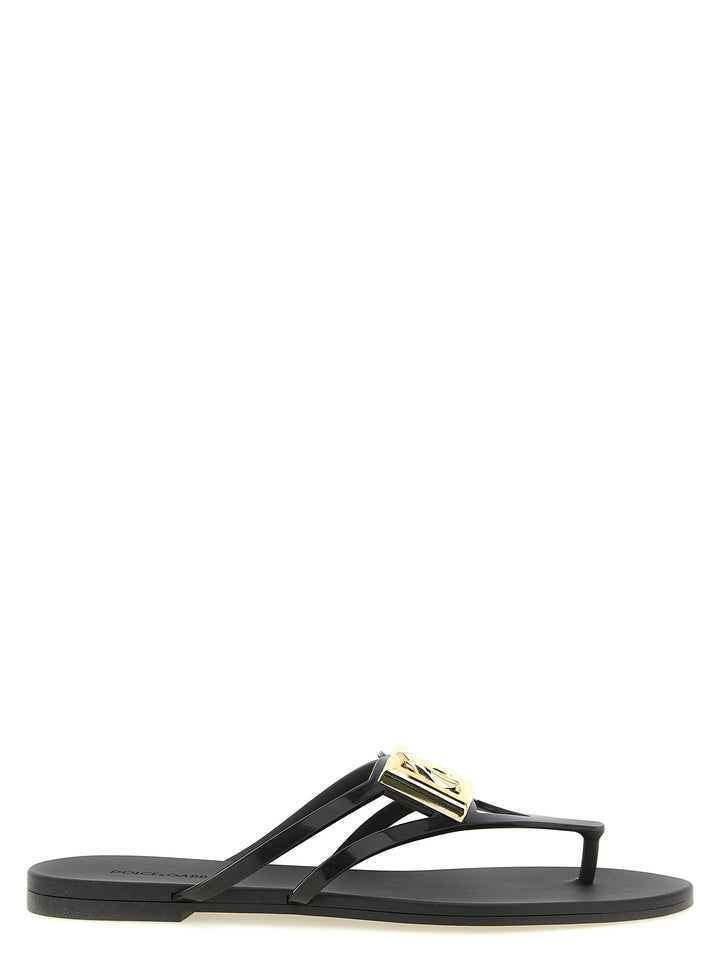 Dolce & Gabbana Beachwear Sandali - Nero | c6ba22f6971fe60e33cce74339f298b69509f3ca