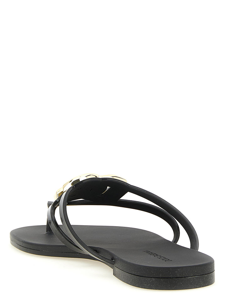 Dolce & Gabbana Beachwear Sandali - Nero | 0272f3350c0a00d59fe8f1f1411213edded5afbb