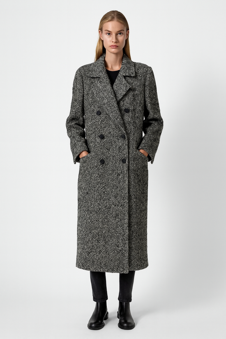 Cappotto Elisee Grigio in Lana