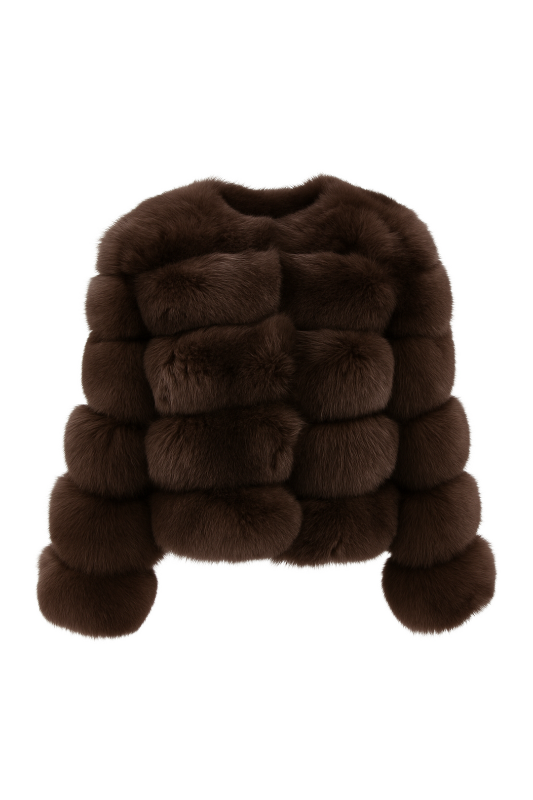 Giacca Rouge Marrone in Pelliccia di Volpe