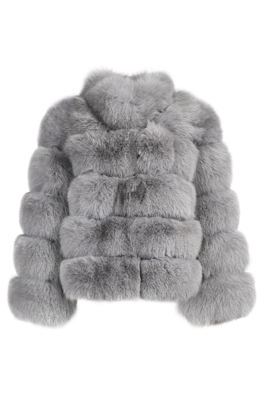 Giacca Enry Grigia in Pelliccia di Volpe