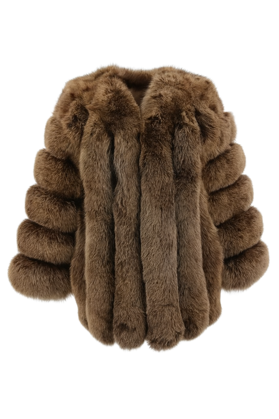 Giacca Paris Cioccolato in Pelliccia di Volpe