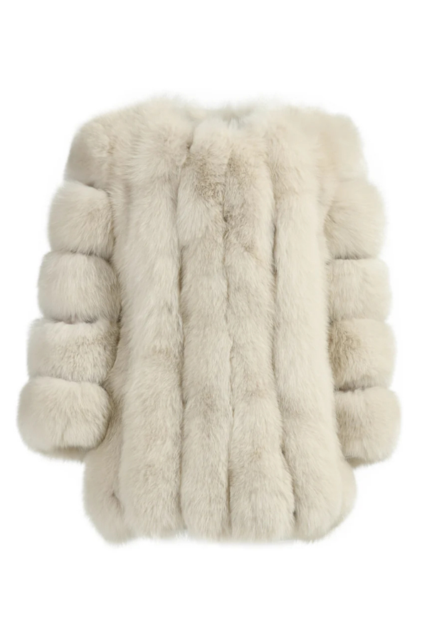 Giacca Paris ivory in Pelliccia di Volpe