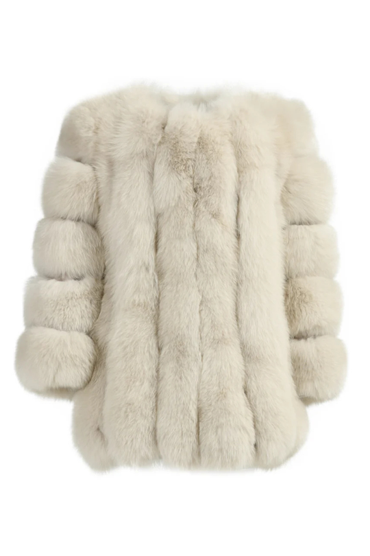 Giacca Paris ivory in Pelliccia di Volpe