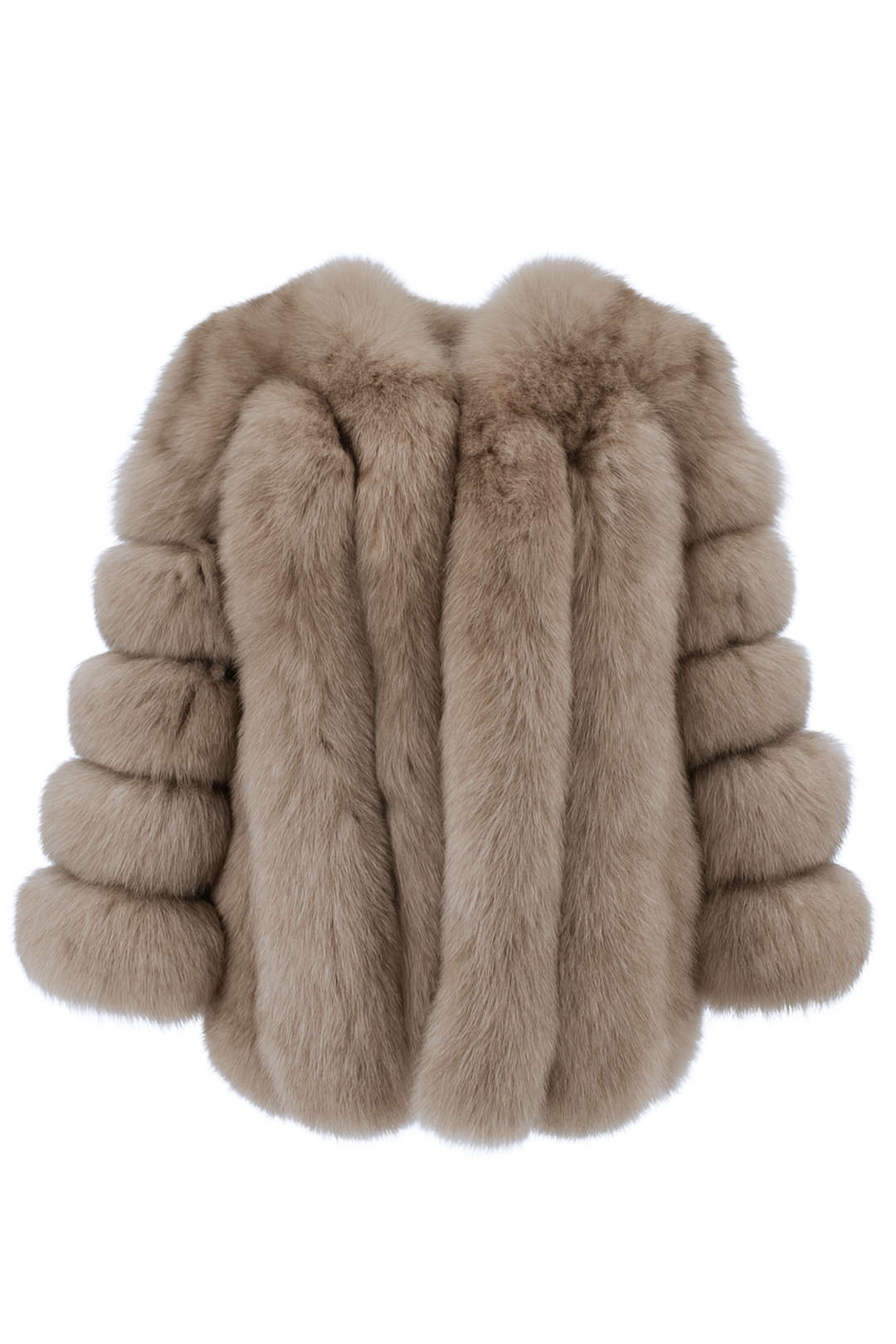 Giacca Paris Kaki in Pelliccia di Volpe