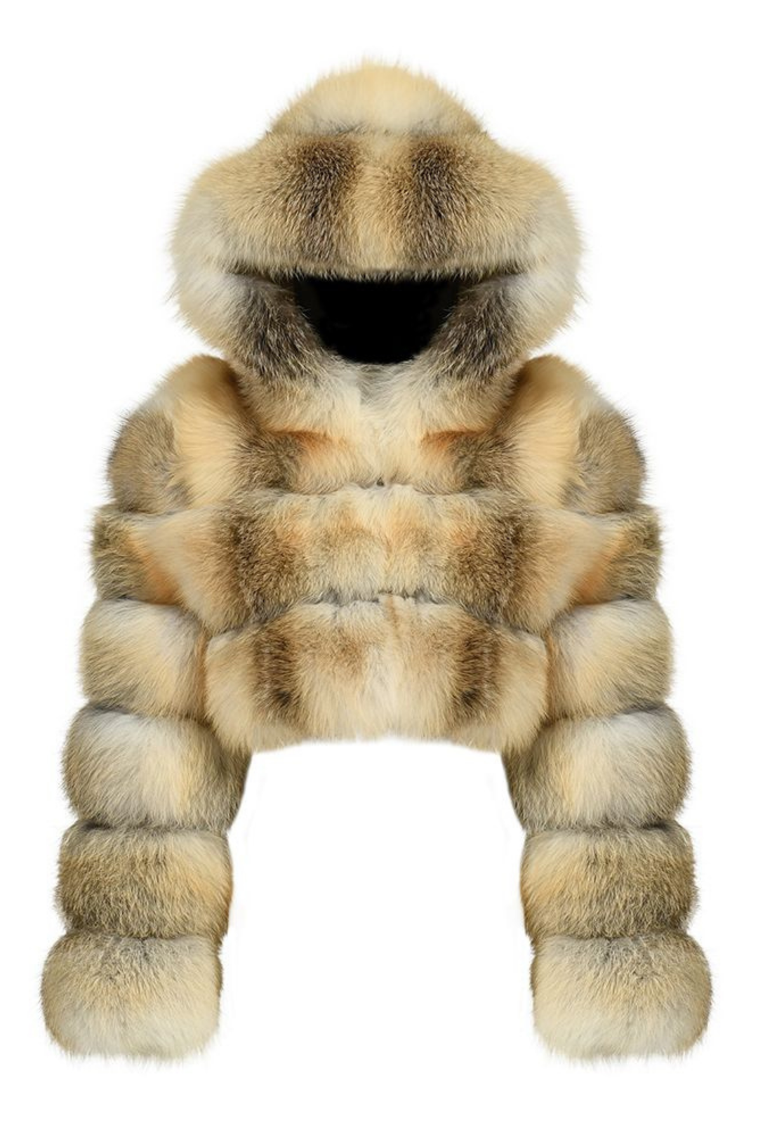 Giacca Leon Bicolore in Pelliccia di Volpe