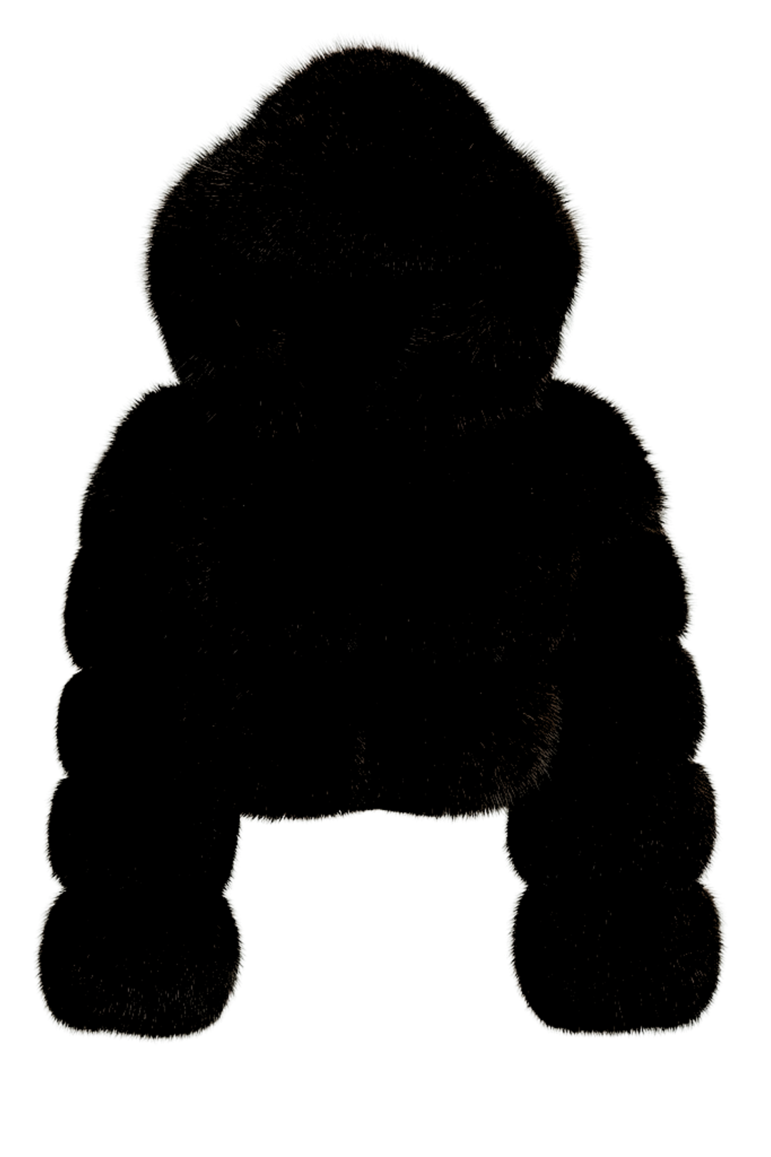 Giacca Giusy Nera  in Pelliccia di Volpe