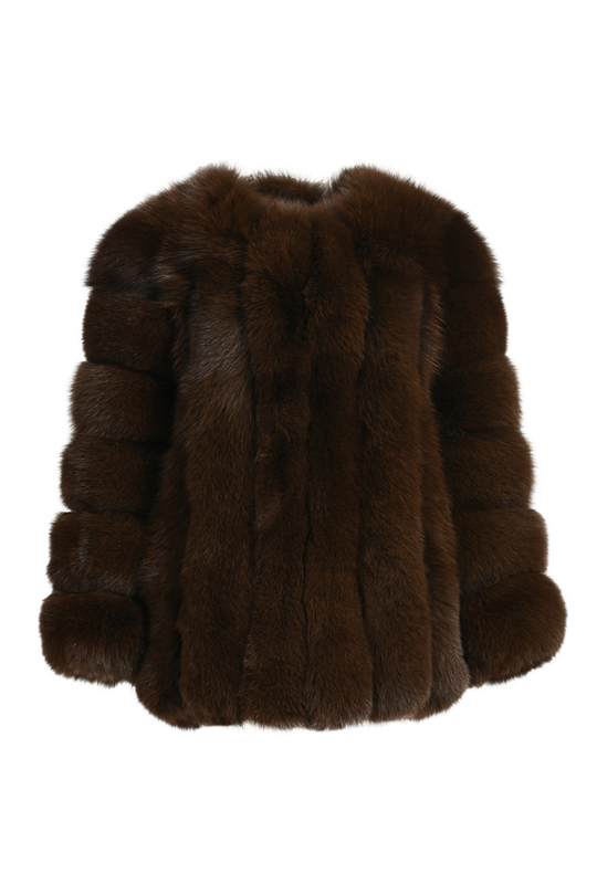 Giacca Paris Marrone in Pelliccia di Volpe