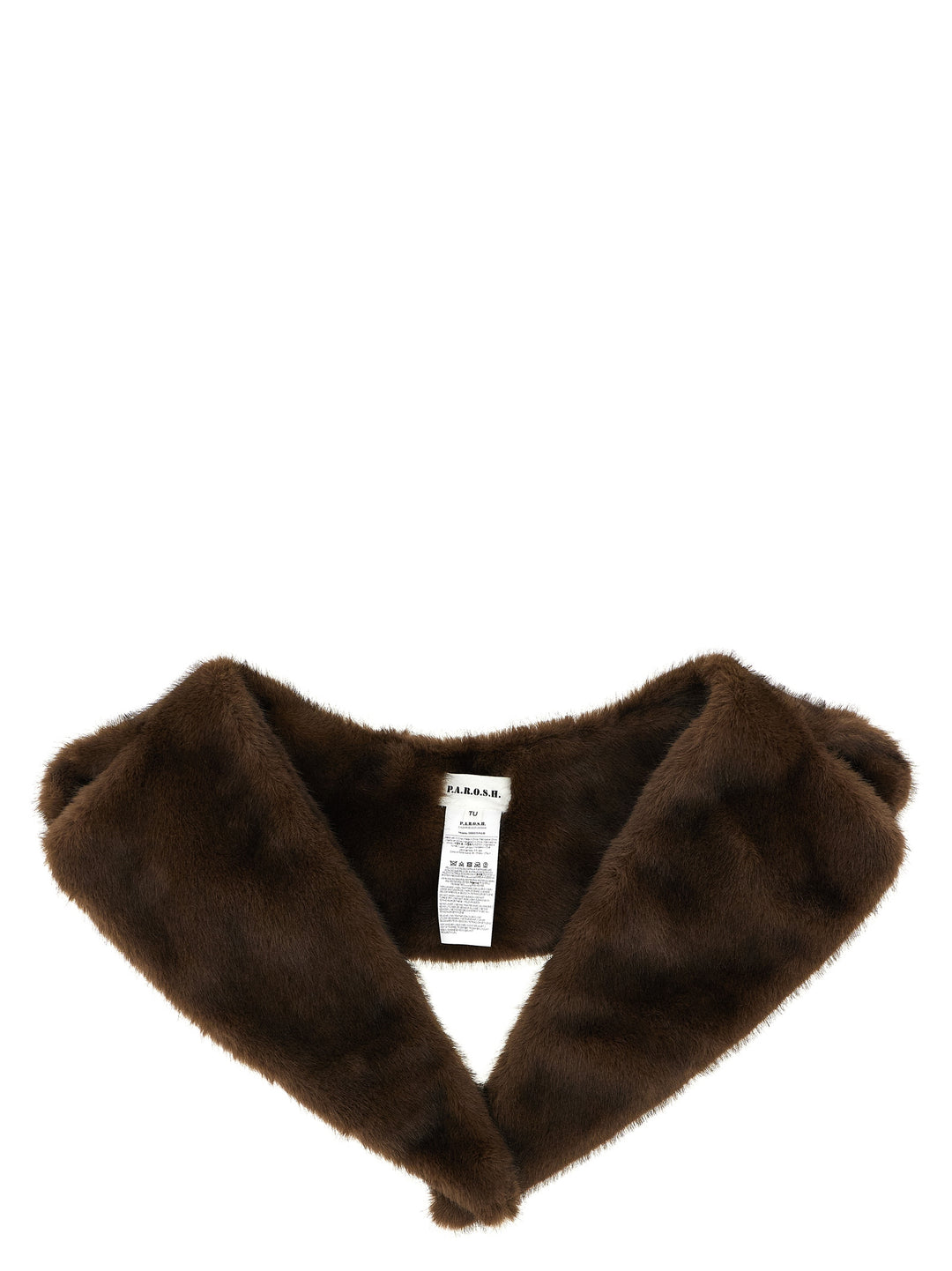 P.A.R.O.S.H. Eco Fur Neck Sciarpe - Marrone | 80cfca578ab717d9c928a9fea73509e893451e48