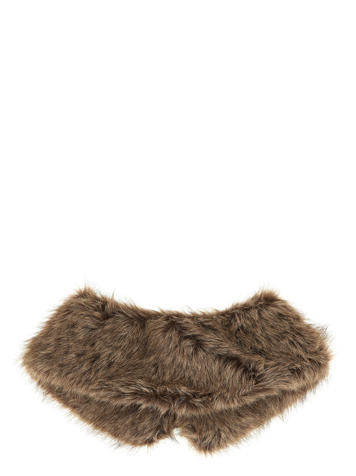 P.A.R.O.S.H. Faux Fur Collar Sciarpe - Marrone | 976d88e2401c66dd0573d105ac869f17037b6402