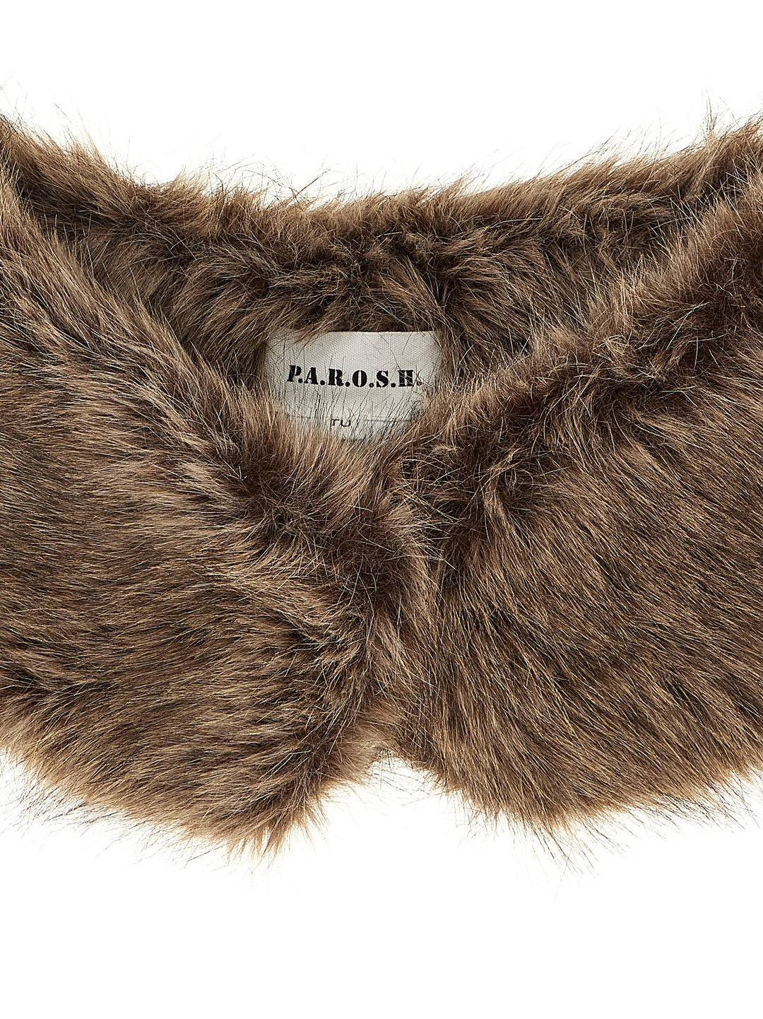 P.A.R.O.S.H. Faux Fur Collar Sciarpe - Marrone | b26b9bacd710e66a4a2359b6362c2f2e9eec4b10