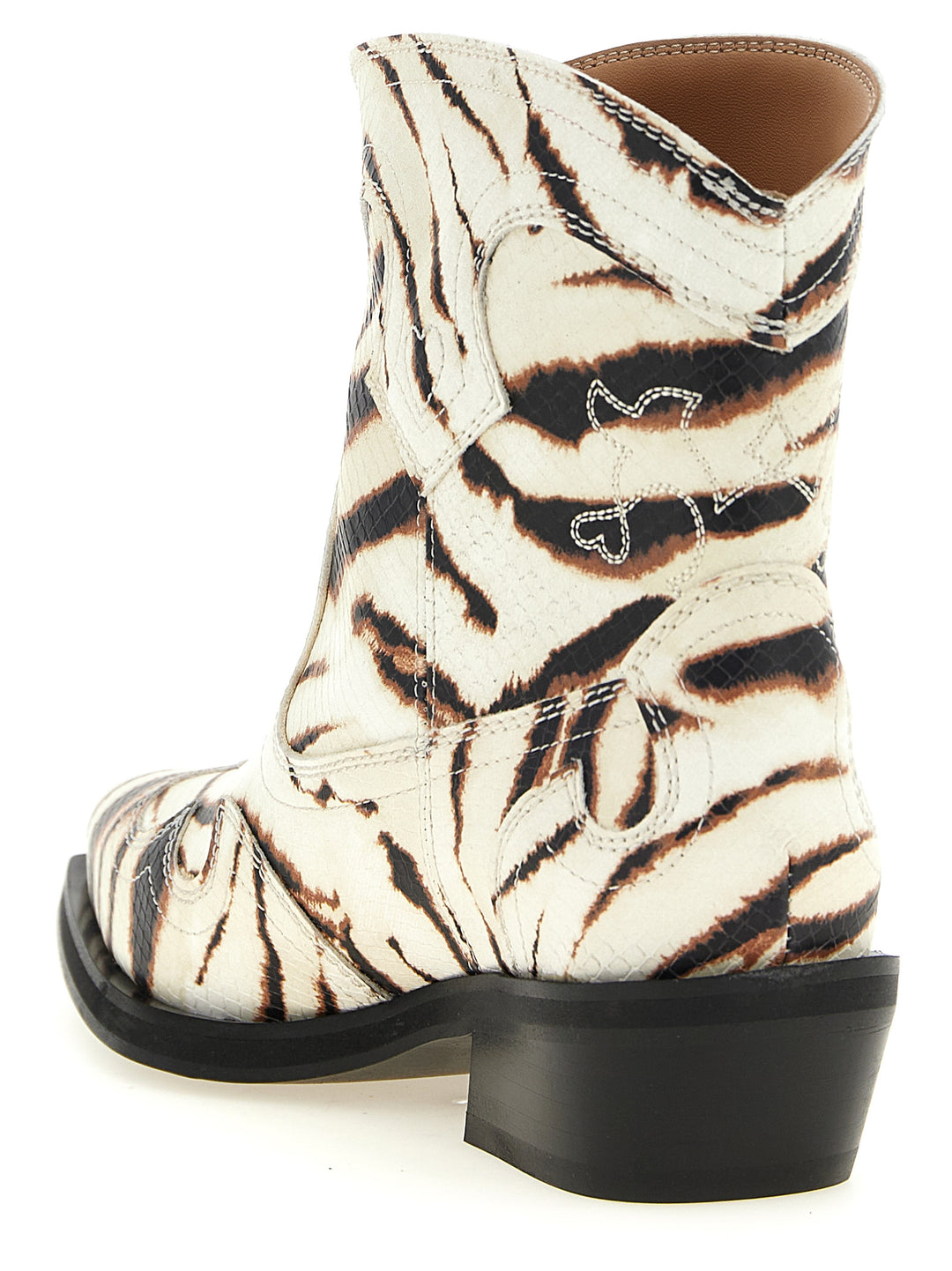 Ganni Western Ankle Boots Stivali e Stivaletti - Beige | c4418c941d4ff9ebd9e72de4aa2626230620782c