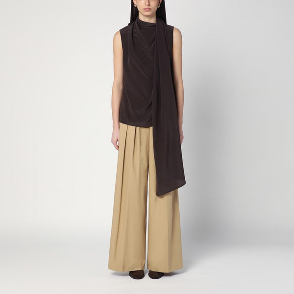 Brown Silk Blouse