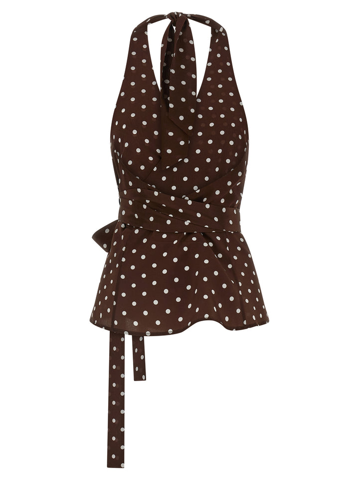 P.A.R.O.S.H. Sbillo Top - Marrone | 533e6713cdc5b06a631ec9943046c21fd6431b33