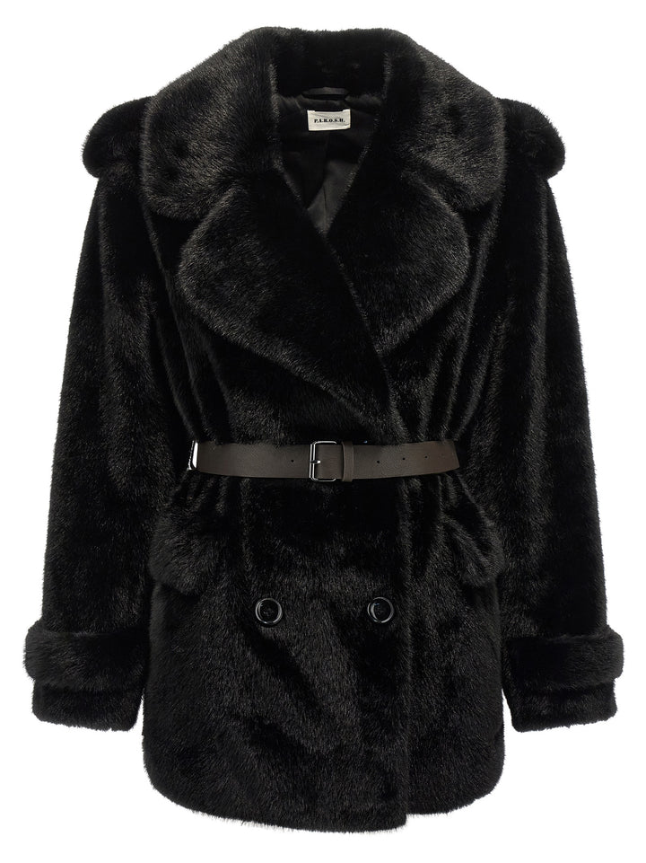 P.A.R.O.S.H. Faux  Coat Pellicce - Marrone | 01e7985895d3e4439a7df397b8b5227a279913b1