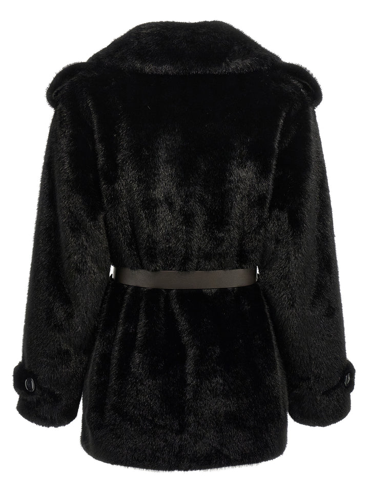 P.A.R.O.S.H. Faux  Coat Pellicce - Marrone | 5384d4e5785c9ba376dedc329ada49a4c29847de
