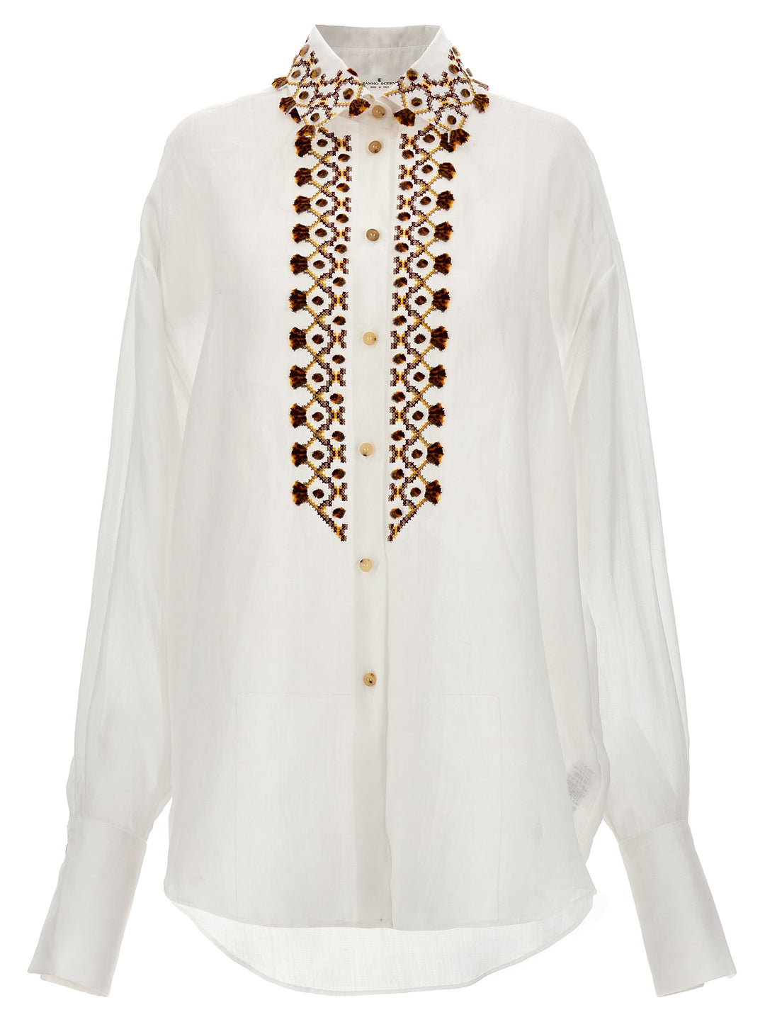 Embroidery Shirt Camicie Bianco