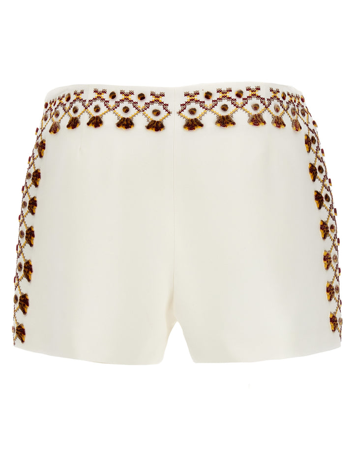 Embroidery Shorts Bermuda, Short Bianco