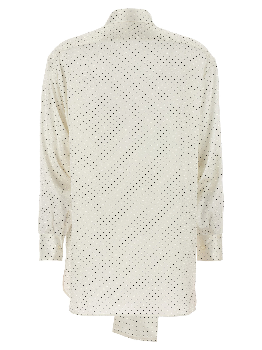 Ermanno Scervino Polka Dot Shirt Flower Brooch Camicie - Bianco/Nero | 121abfe033adb32a7e2ea8c07bbf6fd03faa97f4