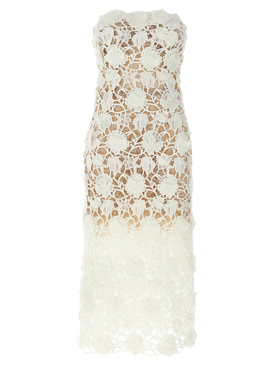 Macramé Lace Dress Abiti Bianco