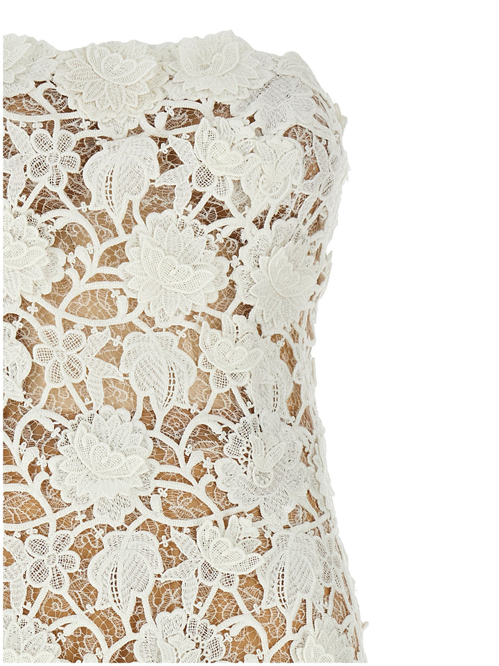 Ermanno Scervino Macramé Lace Dress Abiti - Bianco | 2df9188d3695125815ad9061b95c59c4bfd397a5