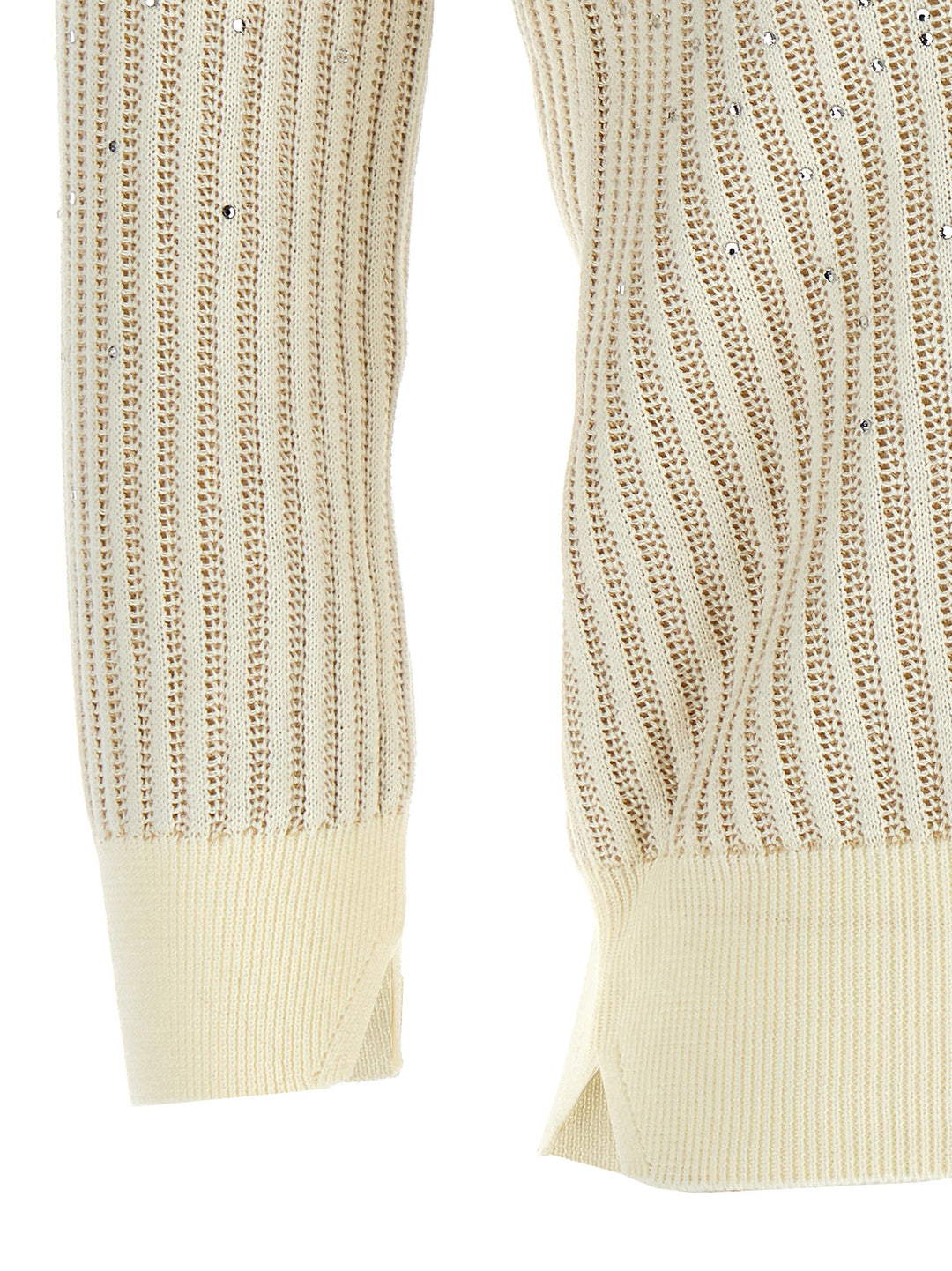 Ermanno Scervino Rhinestone Sweater Maglioni - Bianco | af1685e059d48ae77c2584ed12afc523155abced