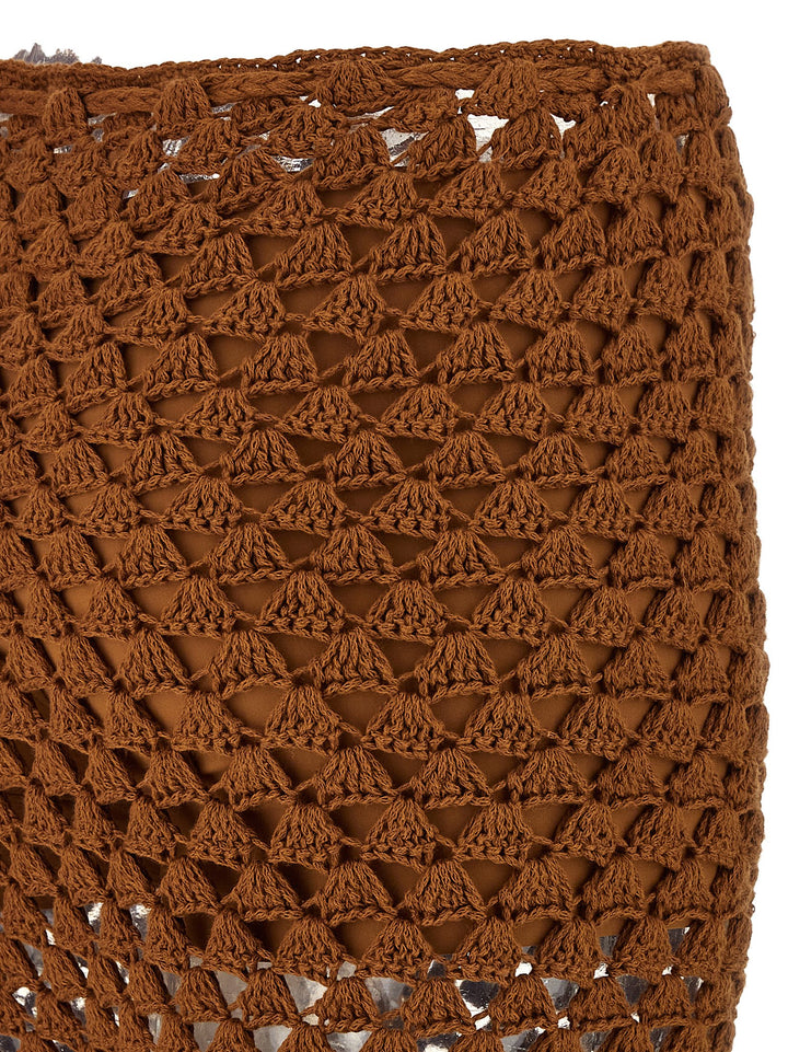 Ermanno Scervino Crochet Pantaloni - Marrone | d7e78c9f993d0b136586fed563393612c5815513