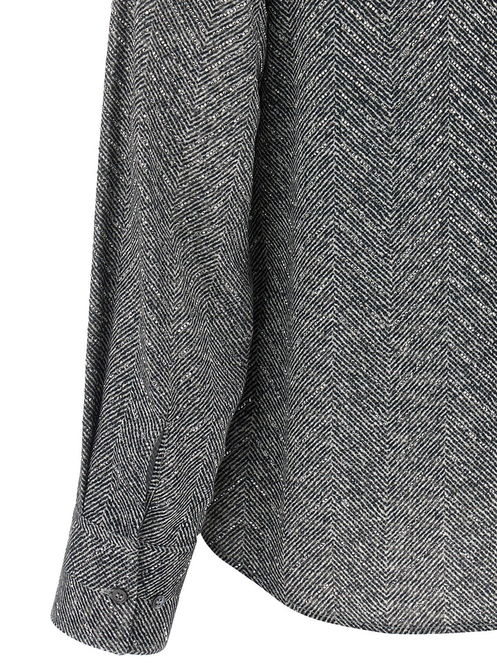 Ermanno Scervino Rhinestone Shirt Camicie - Grigio | 6ced534ddd93b13a4f2b238c9e47a0ad21305362