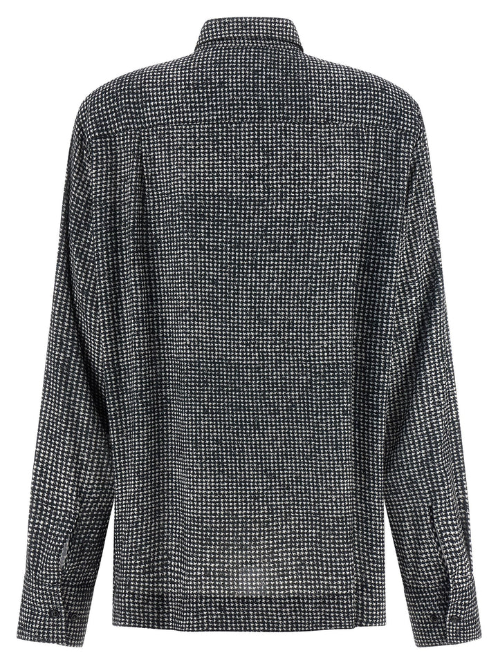 Ermanno Scervino Rhinestone Plastron Shirt Camicie - Bianco/Nero | 6ac1b15d6d3b29bfb34c696bc69e3f707a82f82f