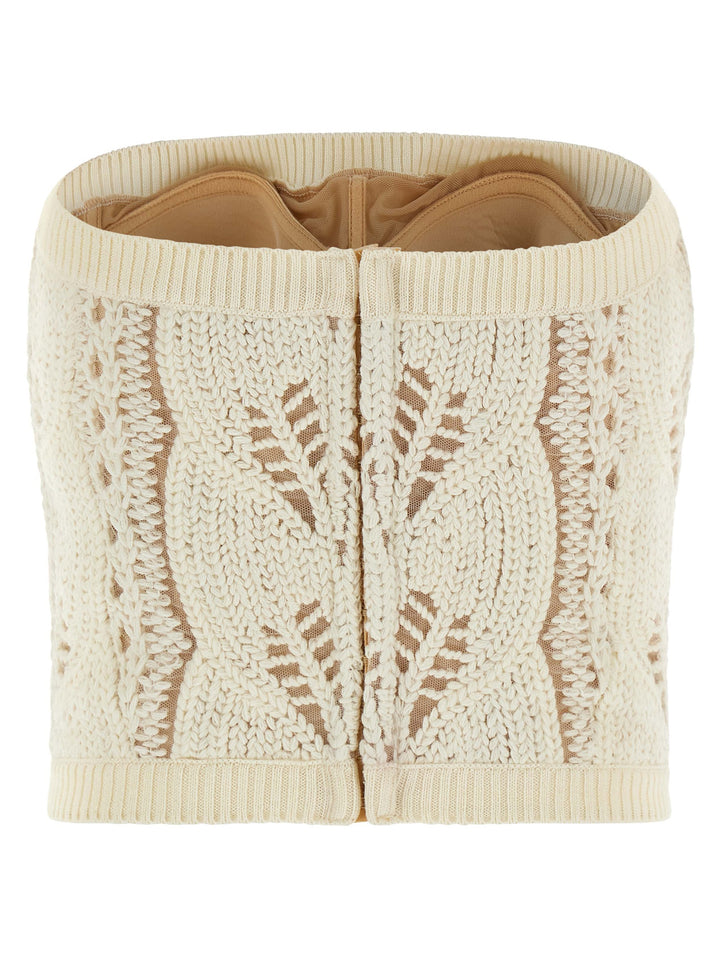 Ermanno Scervino Tricot Top Top - Bianco | 81c56113641b7084c64ee95488638e05728c2038