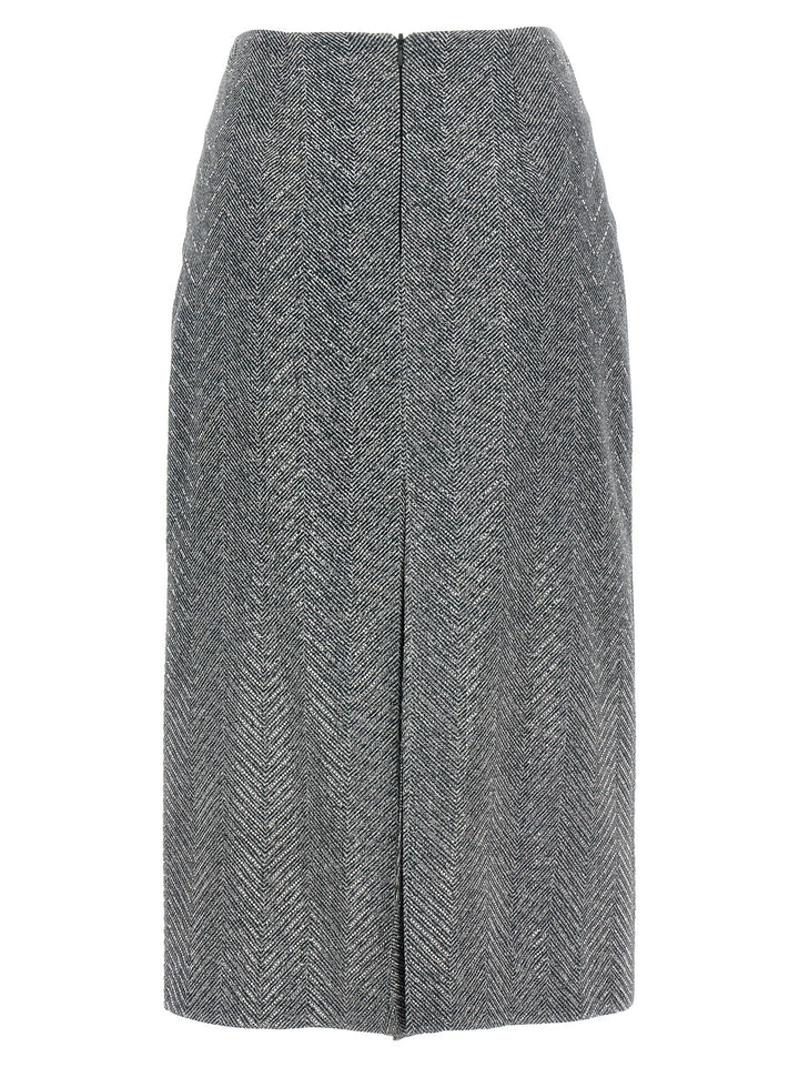 Ermanno Scervino Rhinestone Skirt Gonne - Grigio | 342afe704f0a102d122ad0adb0239fde4df4354f