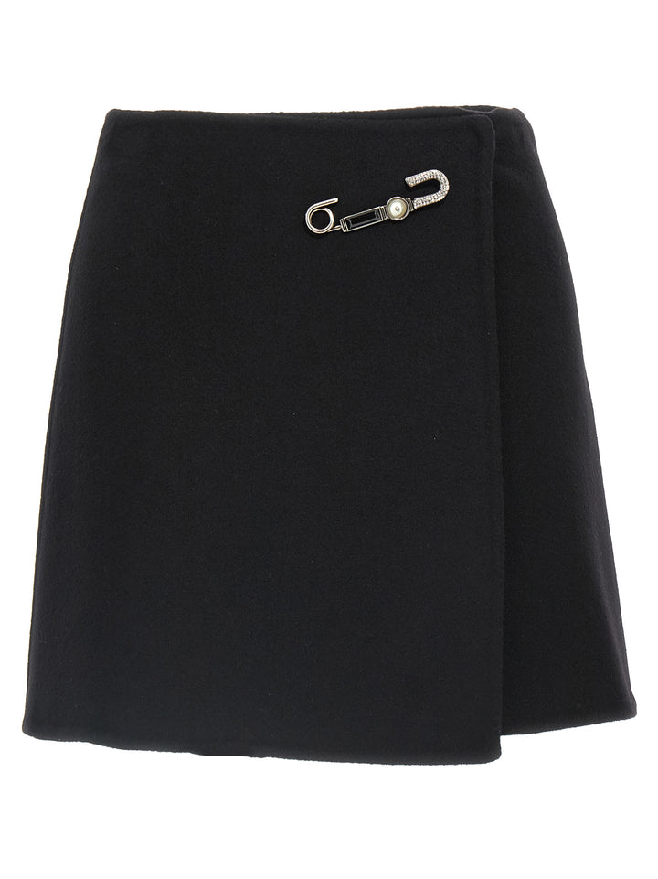 Ermanno Scervino Jewel Pin Skirt Gonne - Nero | e6d1d6088cd0d6a2eb6b7efdb1524087c5bee592