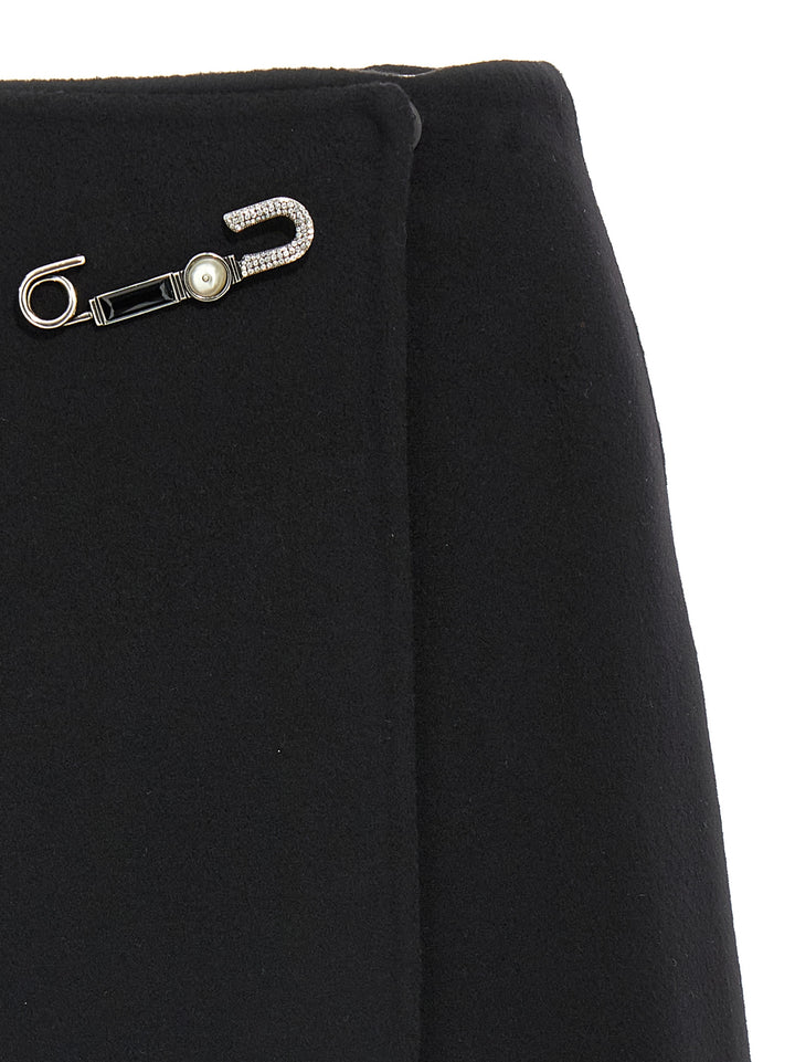 Ermanno Scervino Jewel Pin Skirt Gonne - Nero | 12f4488601440f2e0f71d394510aac8b1ef4f3e9