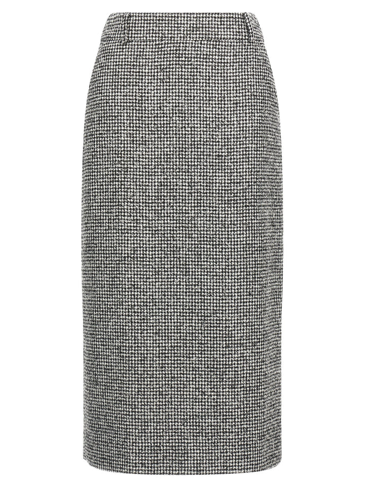 Ermanno Scervino Longuette Skirt Gonne - Bianco/Nero | 522f035c230183378270d1c1b2f2af692c712e39