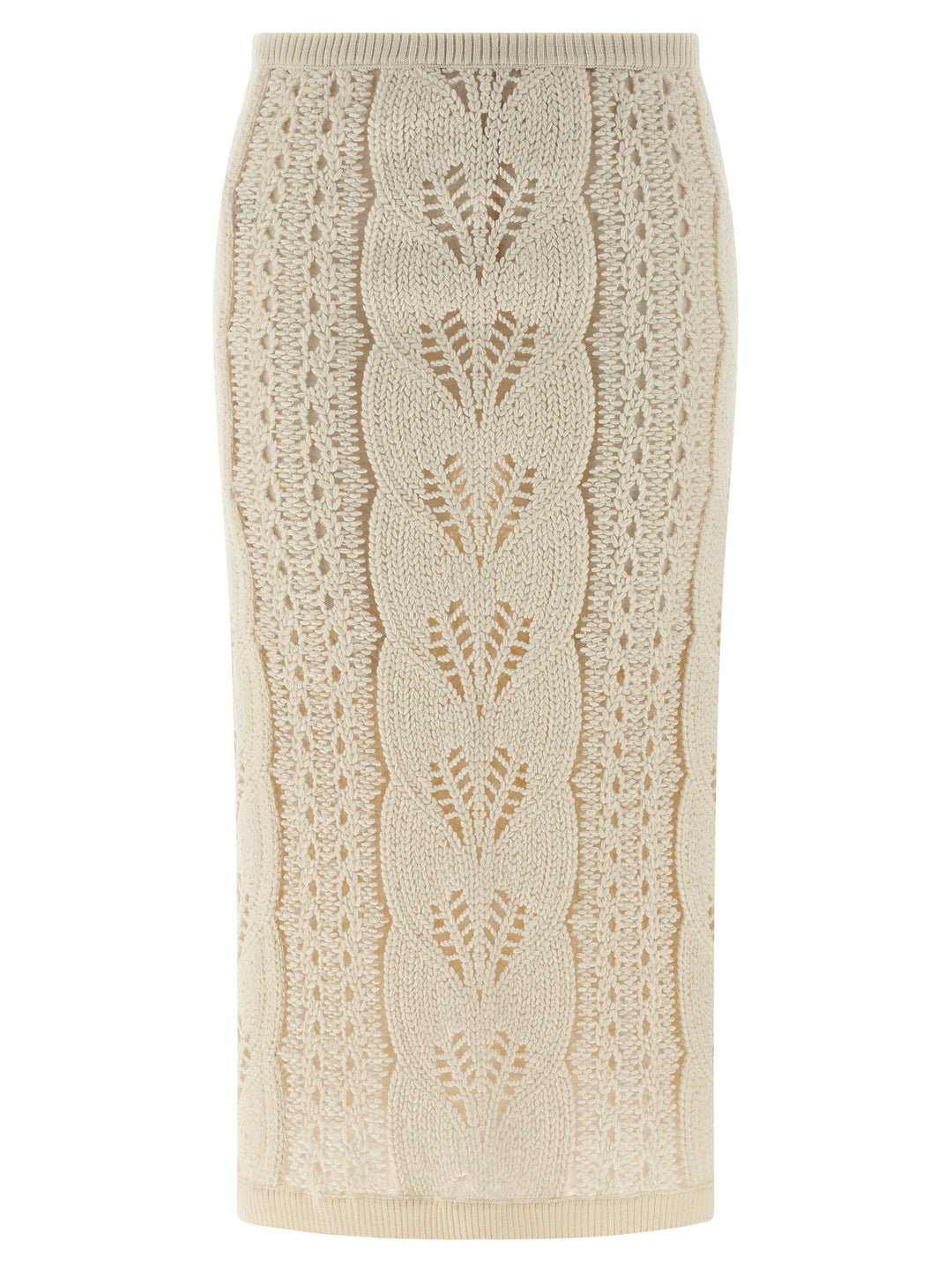 Ermanno Scervino Tricot Skirt Gonne - Bianco | 068de1702b8981250940bbcb716a8286ea13e5da