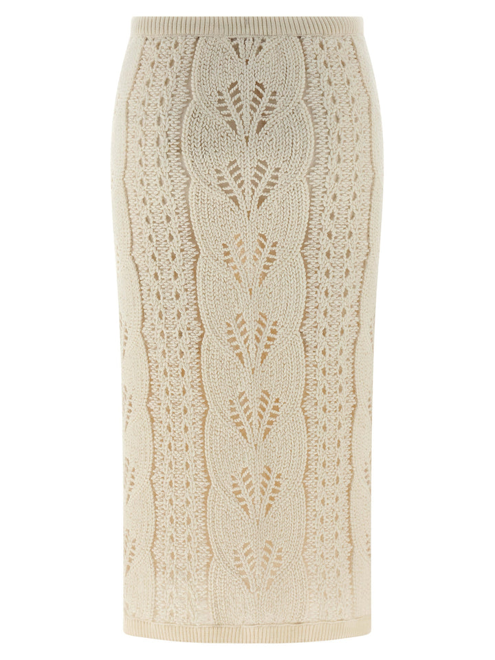 Ermanno Scervino Tricot Skirt Gonne - Bianco | ab12c5047327b33eebbead306d1352f27f06c205