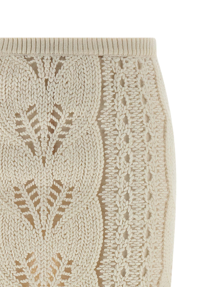 Ermanno Scervino Tricot Skirt Gonne - Bianco | 4a84e93a1ffacd8cc1705ca68644c751e4a0c68e